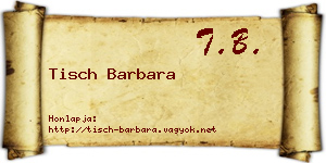 Tisch Barbara névjegykártya